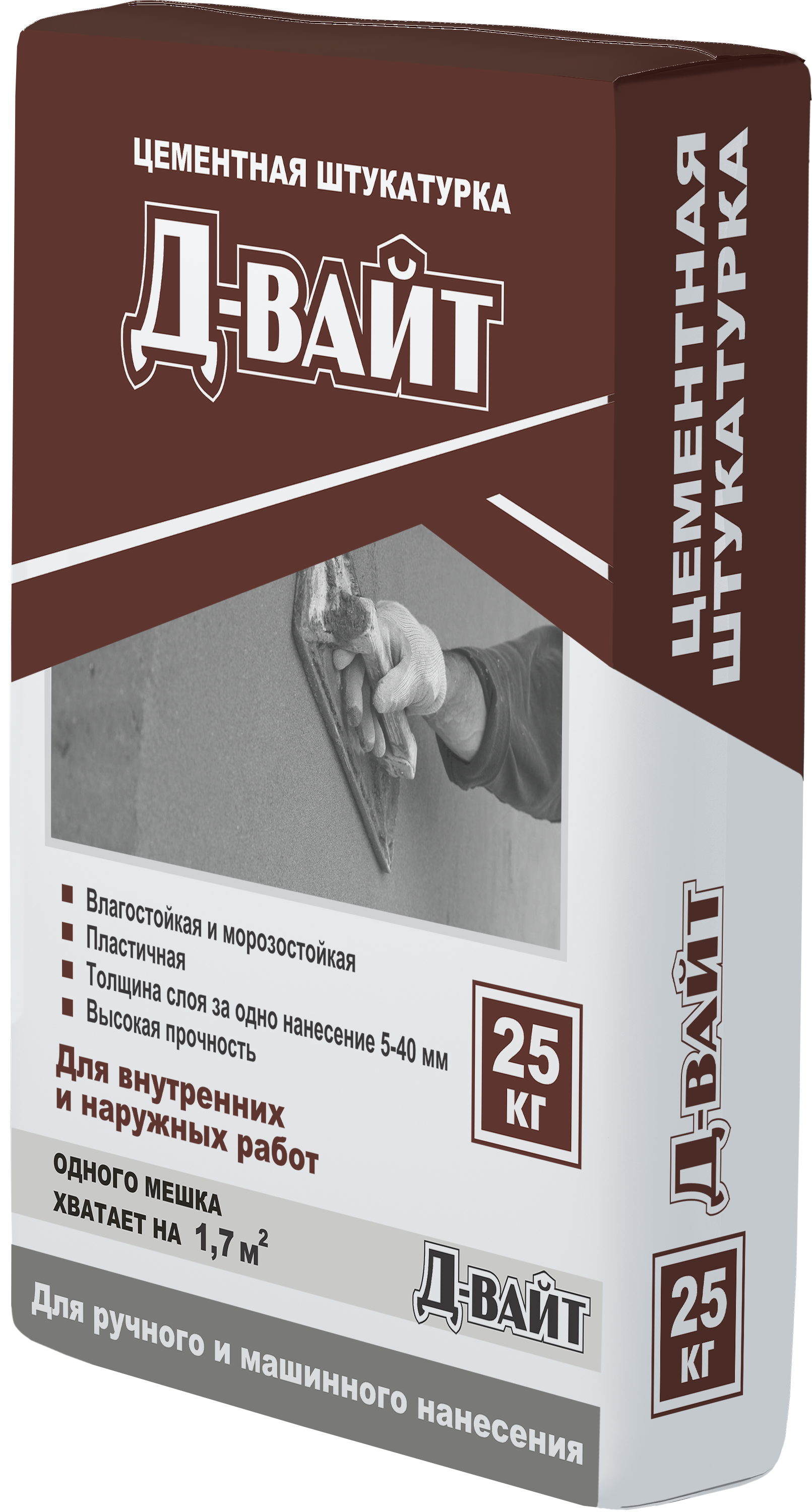 Д-Вайт Цементная штукатурка 25 кг
