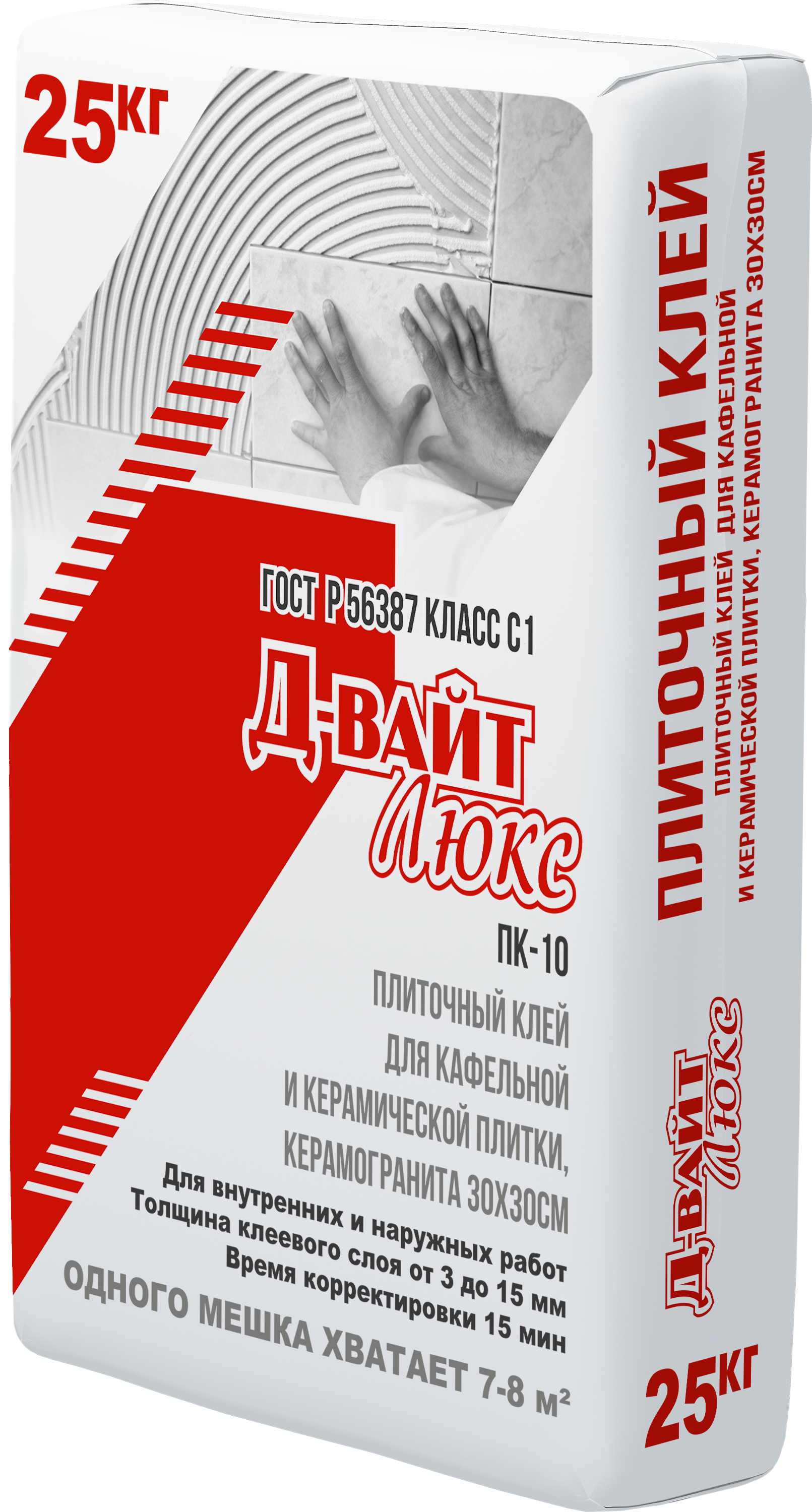 Д-Вайт Люкс ПК10 Плиточный клей 25 кг
