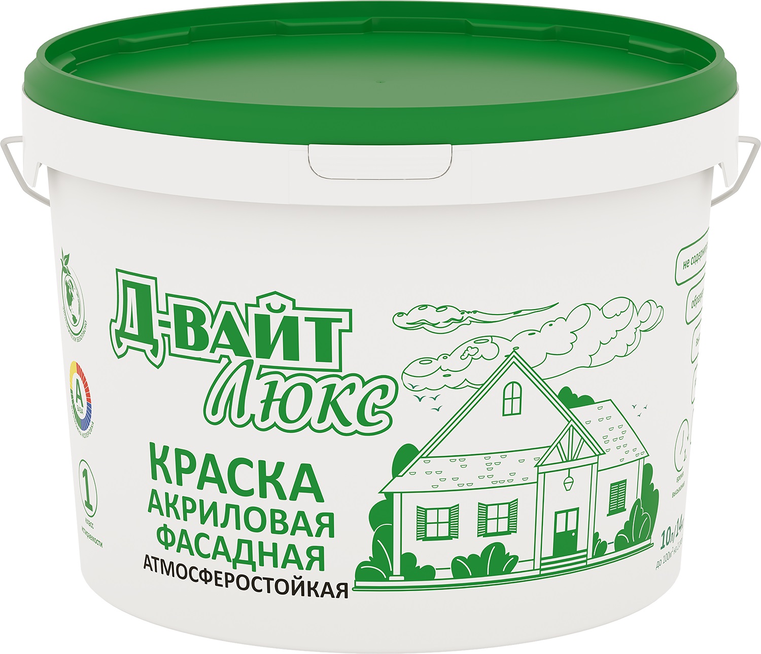 Д-Вайт Люкс ФАСАДНАЯ акриловая краска 14 кг