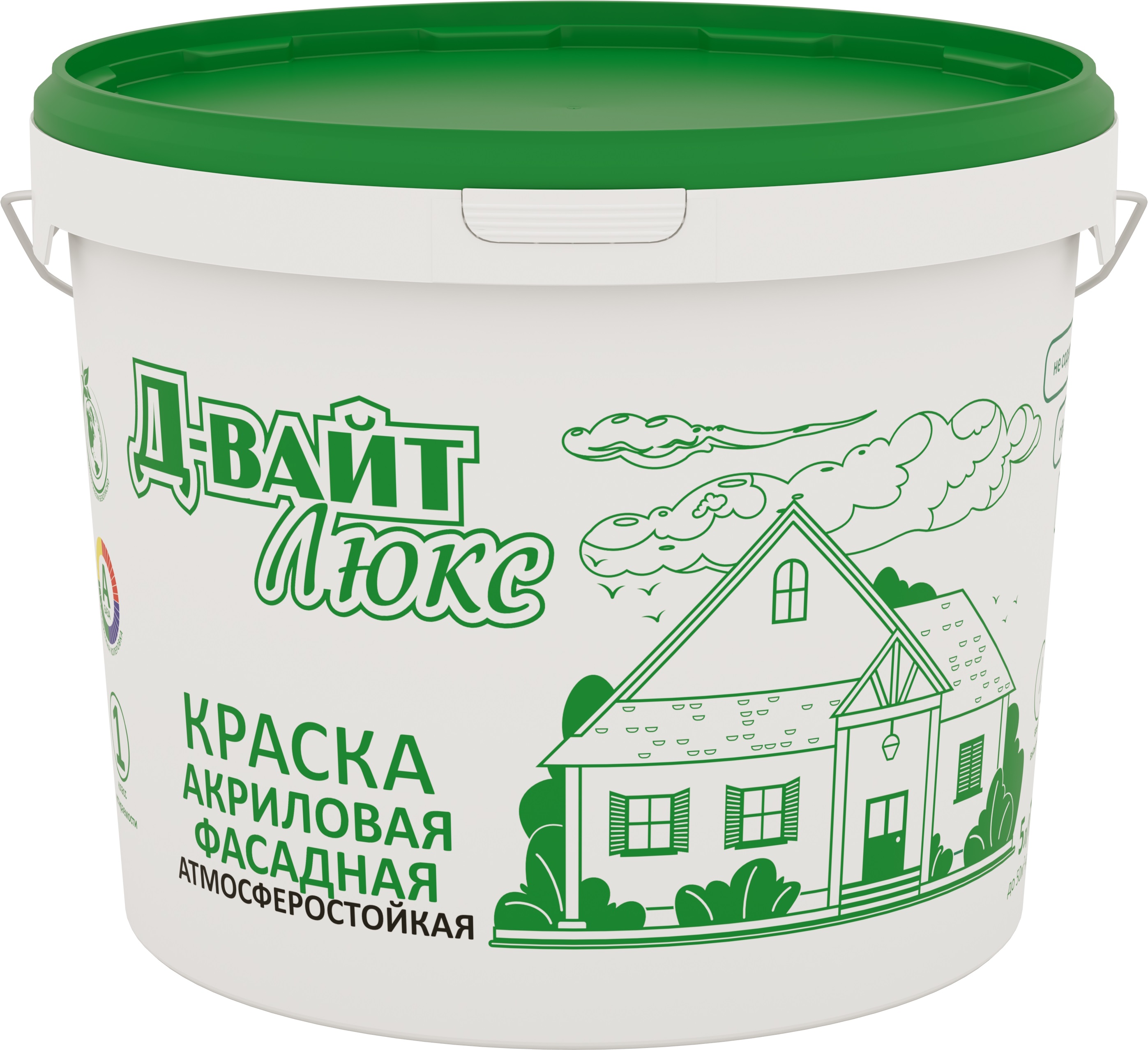 Д-Вайт Люкс ФАСАДНАЯ акриловая краска 7 кг